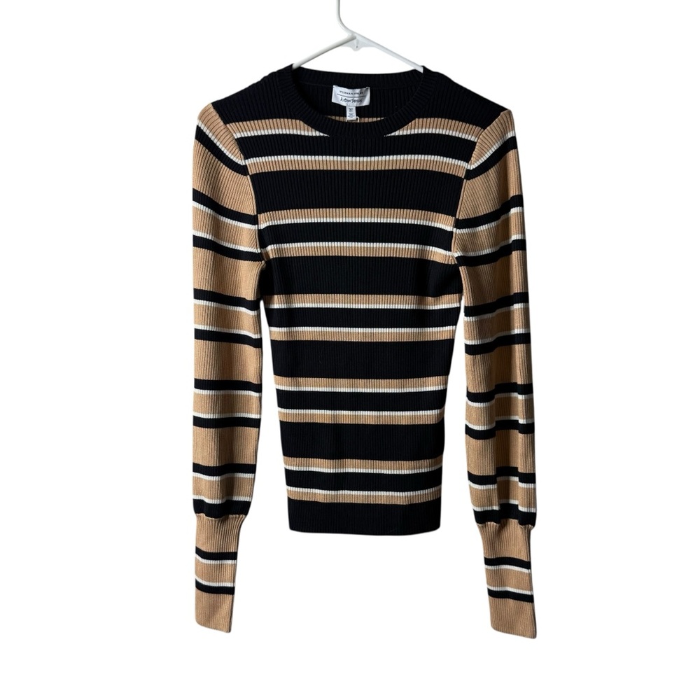 & Other Stories Black and Tan Striped Sweater